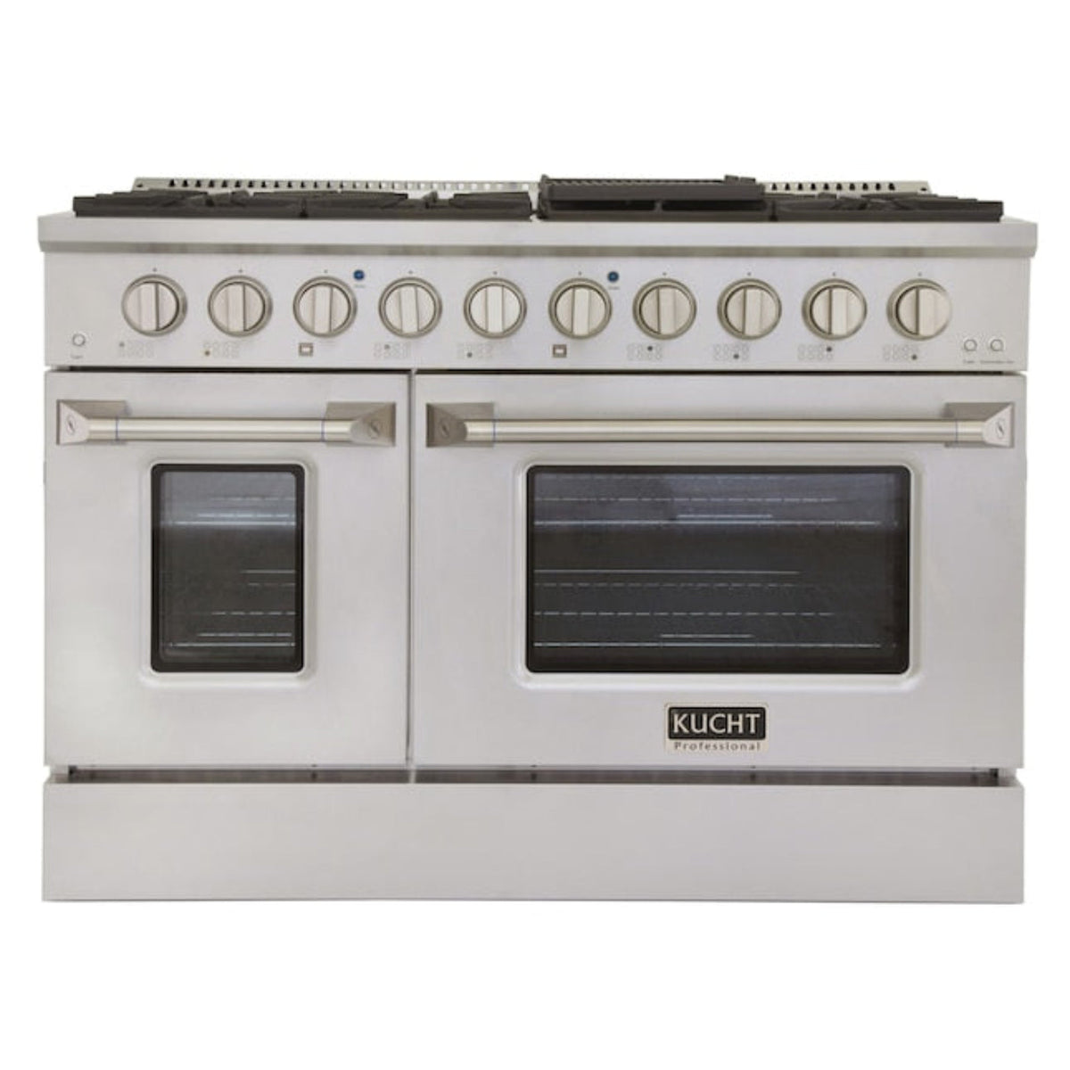 Kucht 48" Pro-Style Natural Gas Dual Fuel Range with 4 Burners in Stainless Steel - KDF482-S