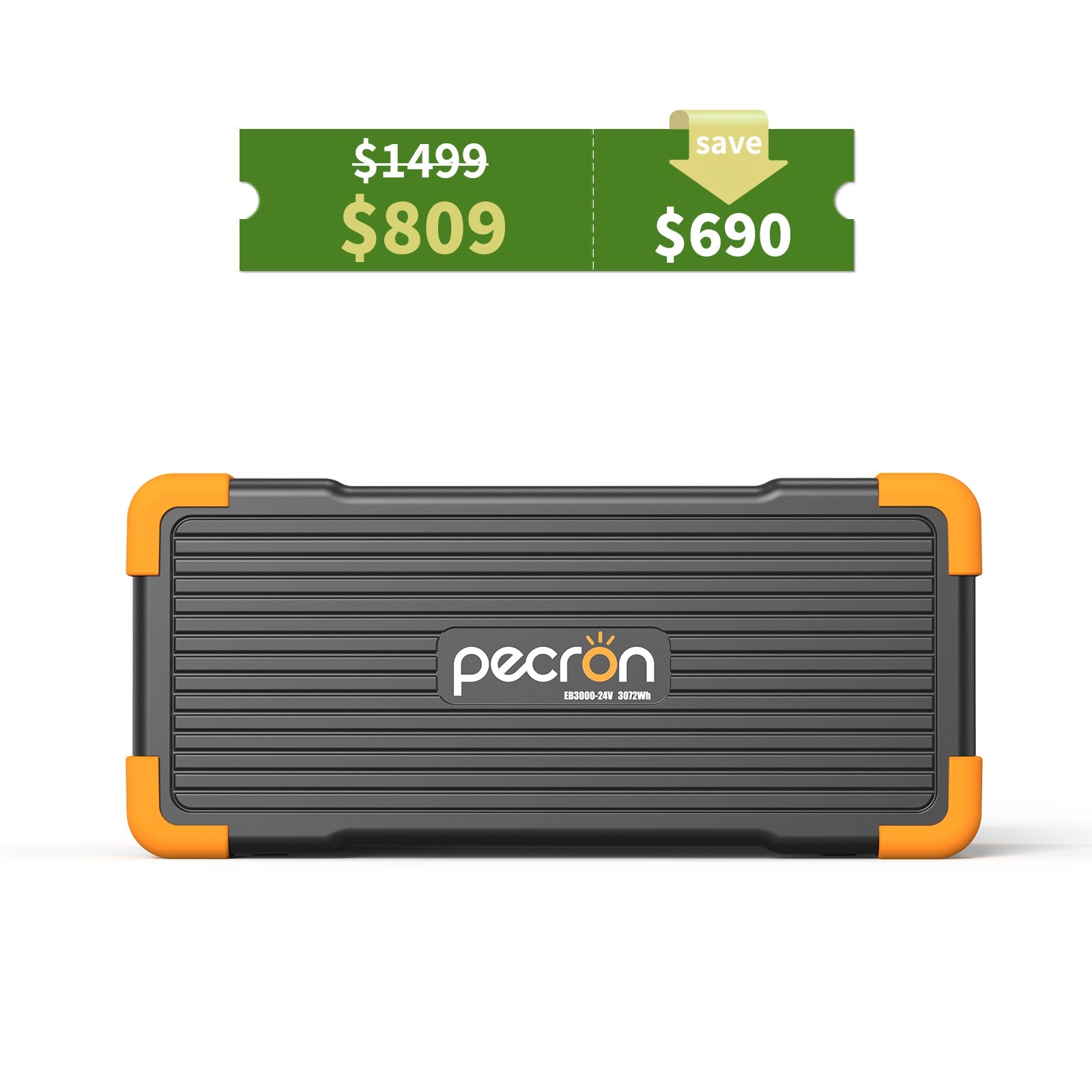 PECRON EB3000-24V Expansion Battery 3072Wh for E2000LFP ONLY - EB3000-24V