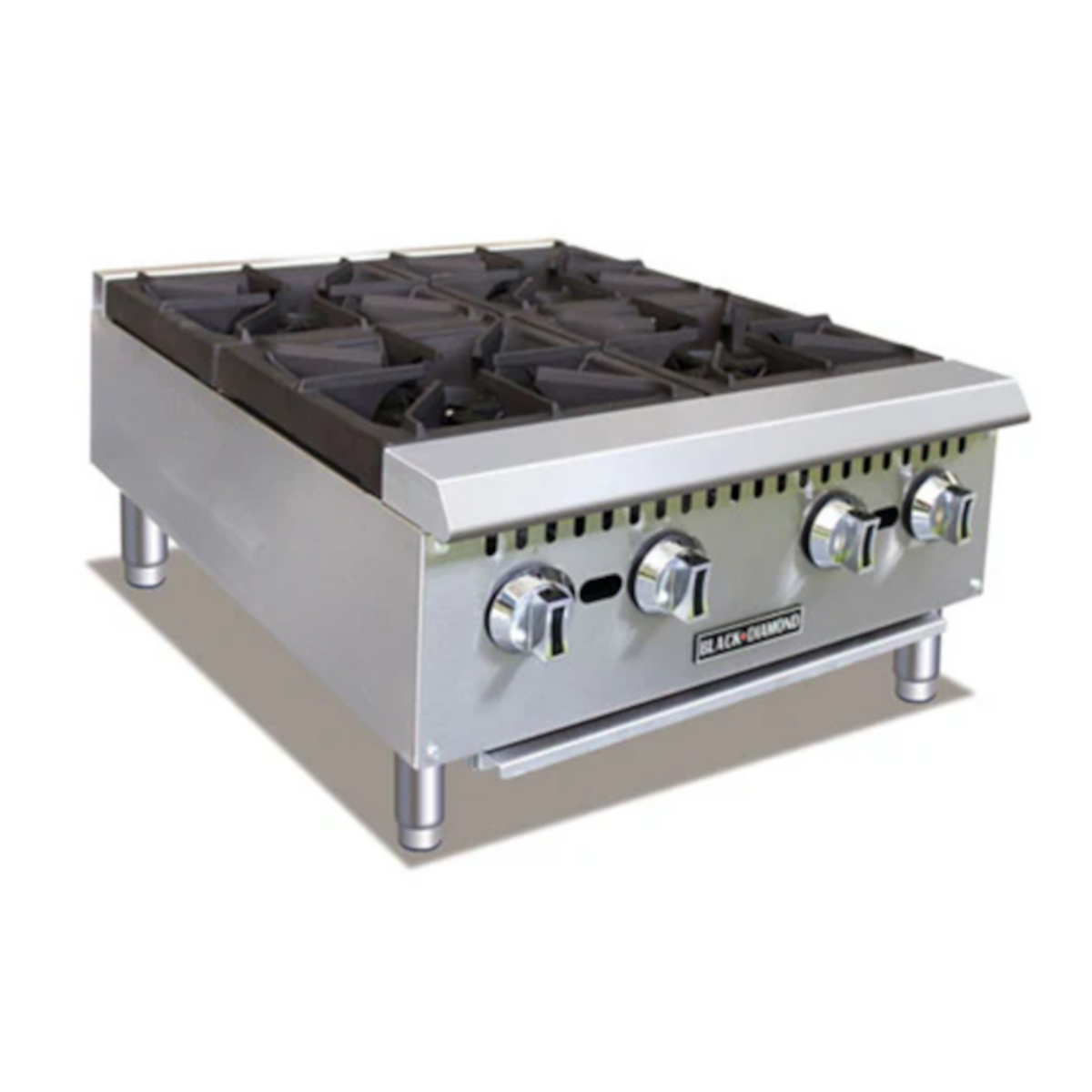 Adcraft BDCTH-24 Black Diamond 4 Burner Heavy Duty Gas Hotplate 24"W - ACBDCTH24