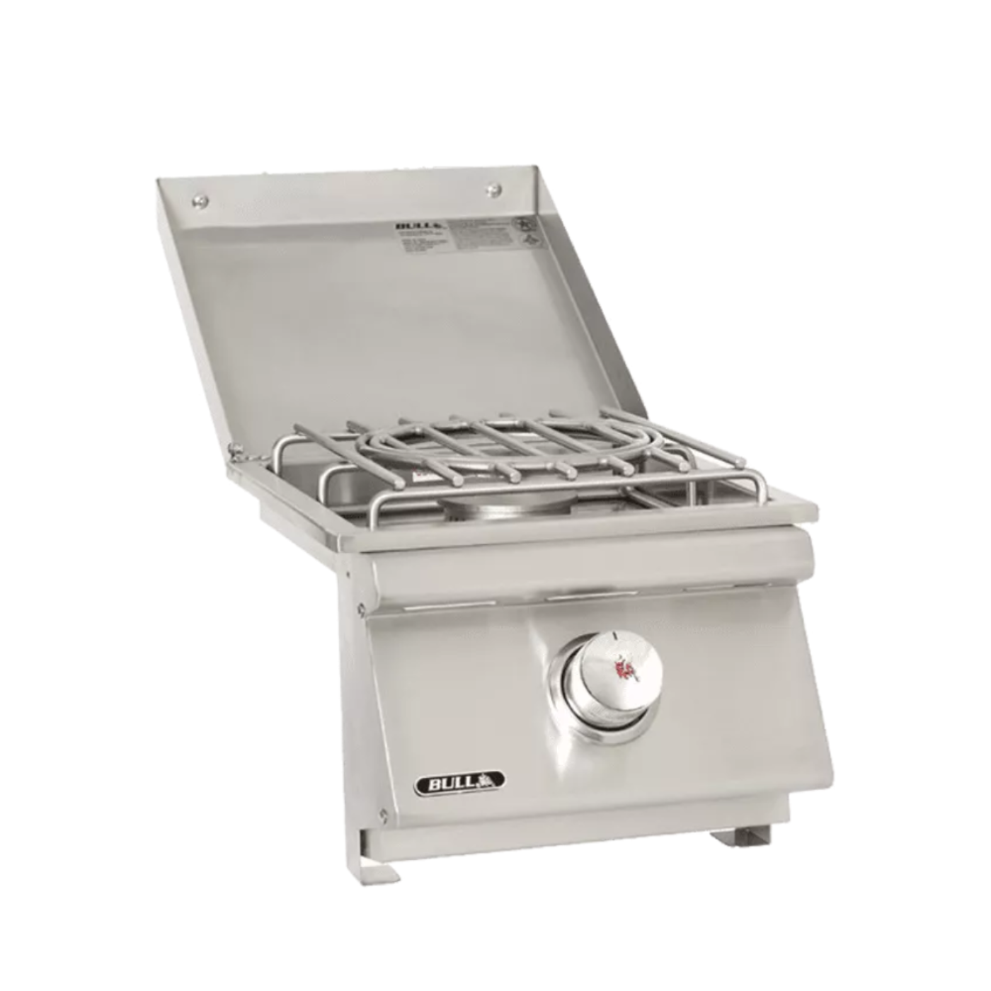 Bull Grills Built-In Single Pro Side Burner With Cover (60018/9) - 60018
