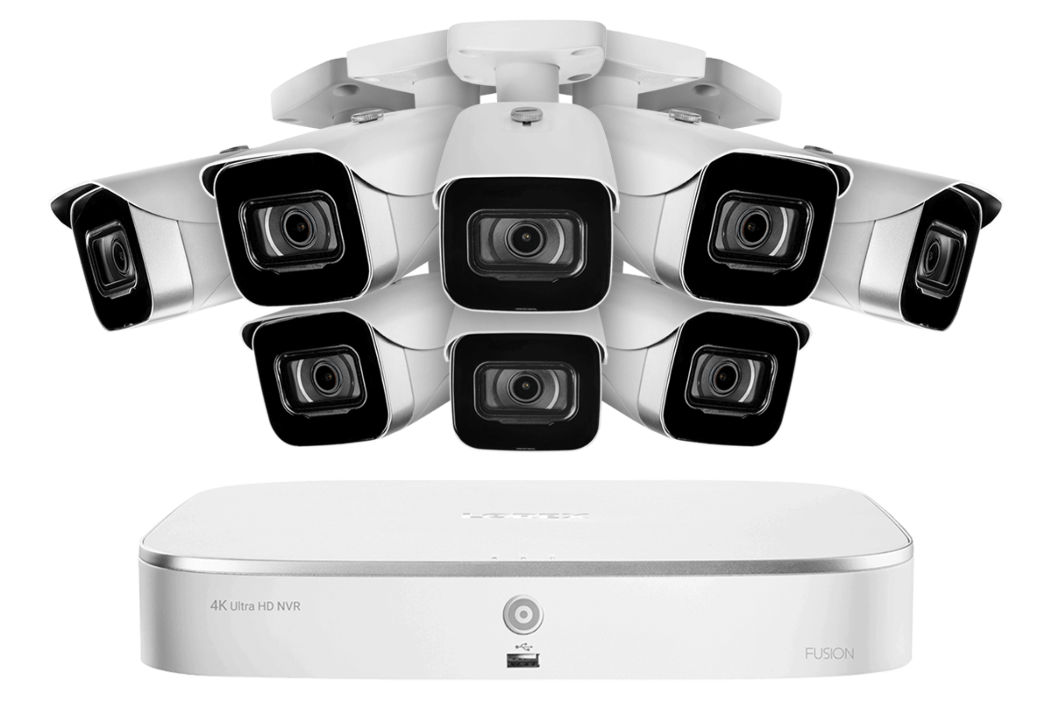 Lorex 8 Camera 8 Channel 4K 2TB 8MP IP Security Surveillance System New - N4K2-88WB