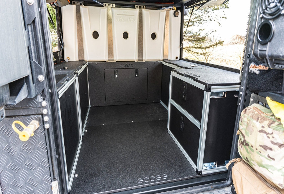 GOOSE GEAR Alu-Cab Canopy Camper V2 - Ford Ranger 2019-2023 4th Gen. - Rear Double Drawer Module - 6' Bed - 3359-GGR-SH