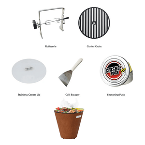 Arteflame 20" Compact Corten Steel Charcoal Grill - 1000°F Searing ArteFlame