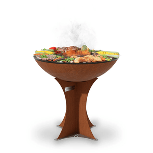 Arteflame XL 30" Corten Steel Grill Euro Base - Fire Pit Combo ArteFlame