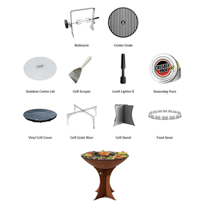 Arteflame 40" Corten Steel Flat Top Grill - XXL High Euro Base ArteFlame