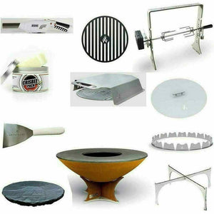 Arteflame 40" Corten Steel Fire Pit Grill Cooktop - Wood/Gas ArteFlame