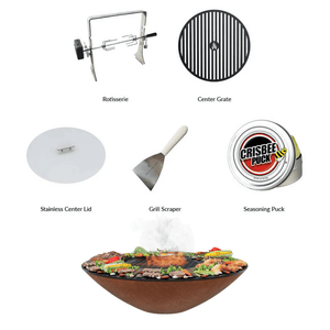 Arteflame 40" Corten Steel Fire Pit Grill Cooktop - Wood/Gas ArteFlame