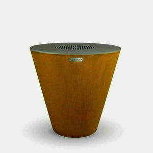 Arteflame 40" Corten Steel Flat Top Charcoal Grill Fire Pit ArteFlame