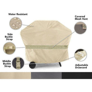 Waterproof BBQ Grill Cover Elite - 300D Polyester with Wind Straps Coverstore