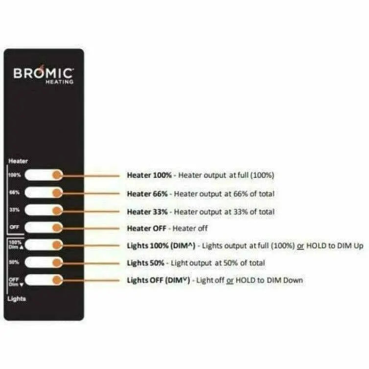 Bromic Heating - BH8380011 - Eclipse - Replacement Remote For Eclipse Us/Au Bromic Heating