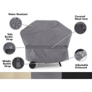 Waterproof BBQ Grill Cover Elite - 300D Polyester with Wind Straps Coverstore