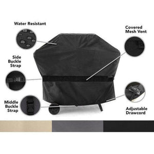Waterproof BBQ Grill Cover Elite - 300D Polyester with Wind Straps Coverstore