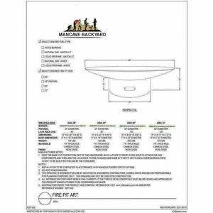 Fire Pit Art Asia 36" Carbon Steel Fire Pit Fire Pit Art