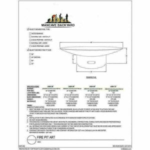 Fire Pit Art Asia 60" Carbon Steel Fire Pit Fire Pit Art