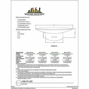 FIre Pit Art Bella Vita 34" Fire Pit Art