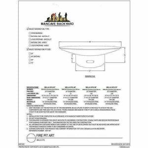 Fire Pit Art Bella Vita 46" Fire Pit Art