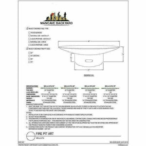 Fire Pit Art Bella Vita 70" Fire Pit Art