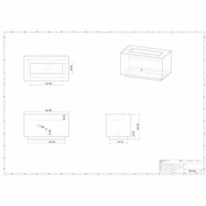 Fire Pit Art Linear 36" - 110K BTU Burner Fire Pit Art