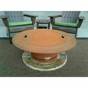 Fire Pit Art Saturn w/lid Fire Pit Art