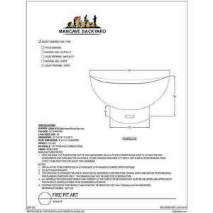 Fire Pit Art Scallops Tidal Fire Pit Art