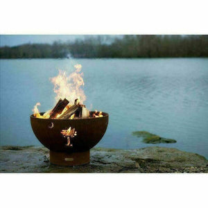 Fire Pit Art Tropical Moon Wood Fire Pit Fire Pit Art