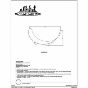 Log Rack - Crescent in Stainless Steel Fire Pit Art