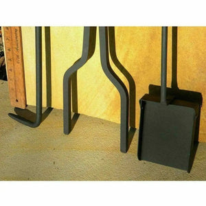 Handcrafted Amish Fire Tools Set - Ash Shovel, Poker & Tongs Fire Pit Art