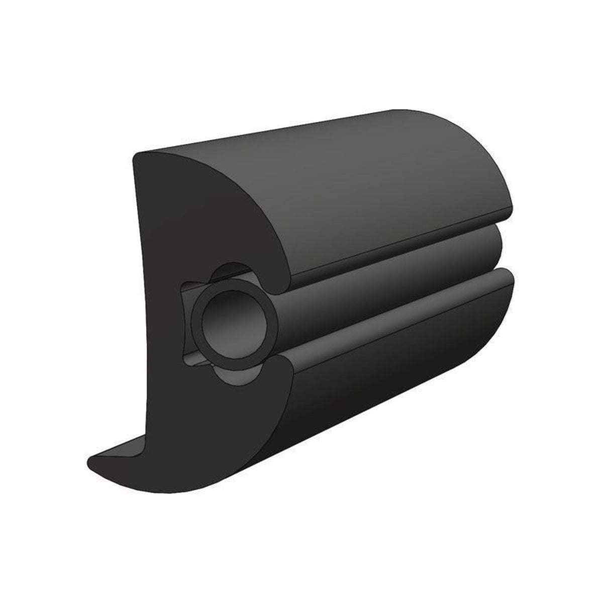 TACO Marine 70' Black Flexible Rub Rail 1-7/8" X 1-1/8"- V11-2423BKA70-1
