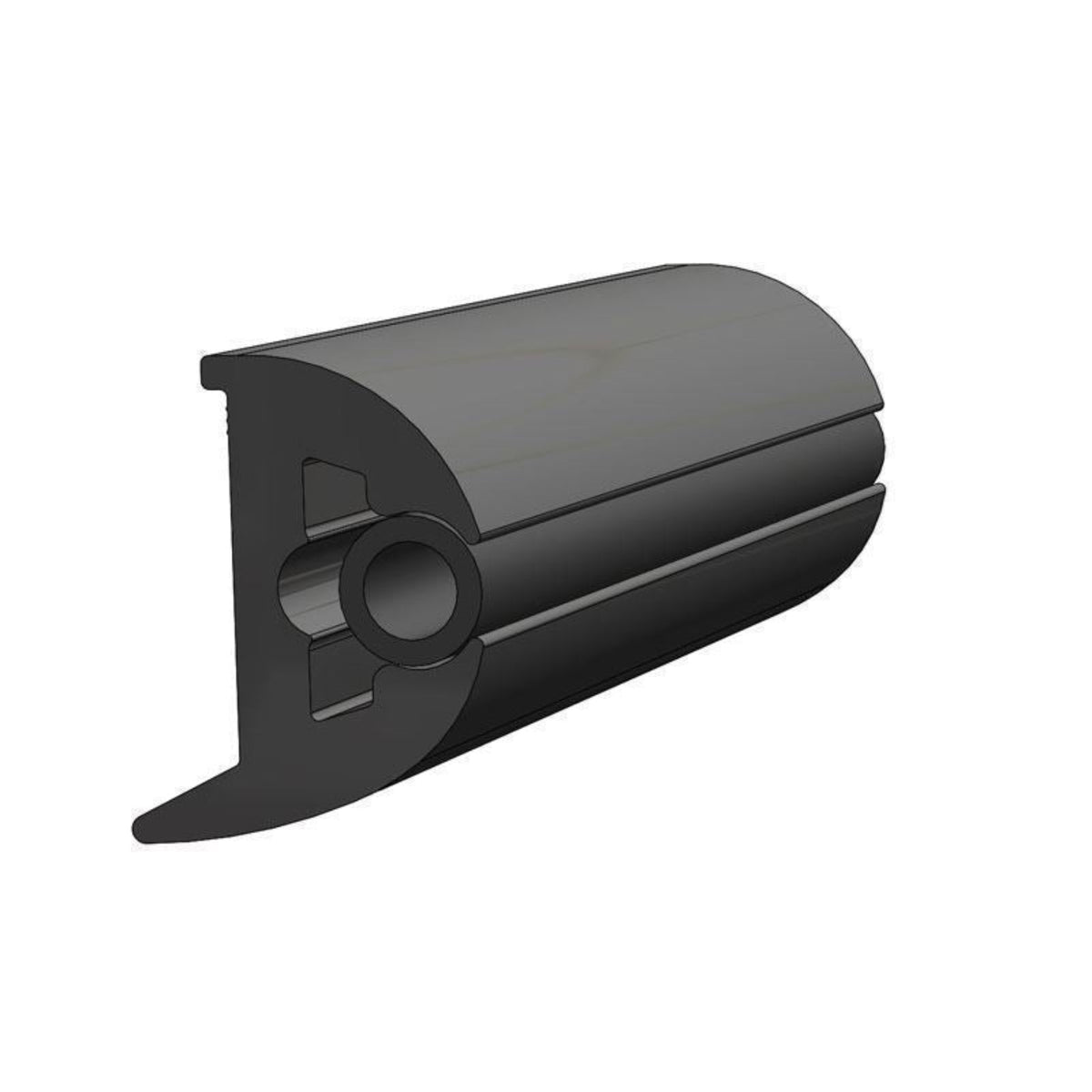 TACO Flex Vinyl Rub Rail Kit Black/Black Insert 1-7/8" x 1-3/8" 70' - V11-3426BBK70-2