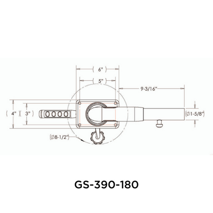 TACO Marine Grand Slam  Mount for 1-1/2" Outriggers - GS-390BHC