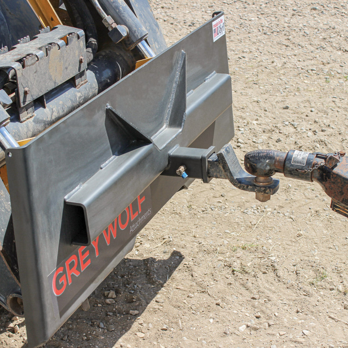 Grey Wolf Skid Steer Receiver Hitch Plate -  (1061)