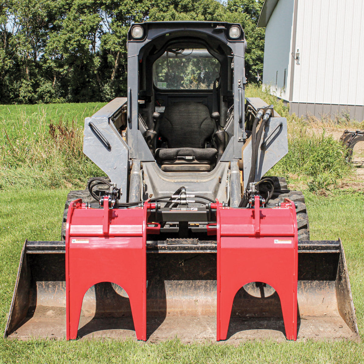 Grey Wolf Skid Steer Double Quick Attach Grapple -  (1066)