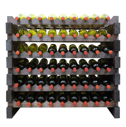 Vinotemp 108 Bottle Double Modular Wine Rack (Stained) - EP-4472-108S