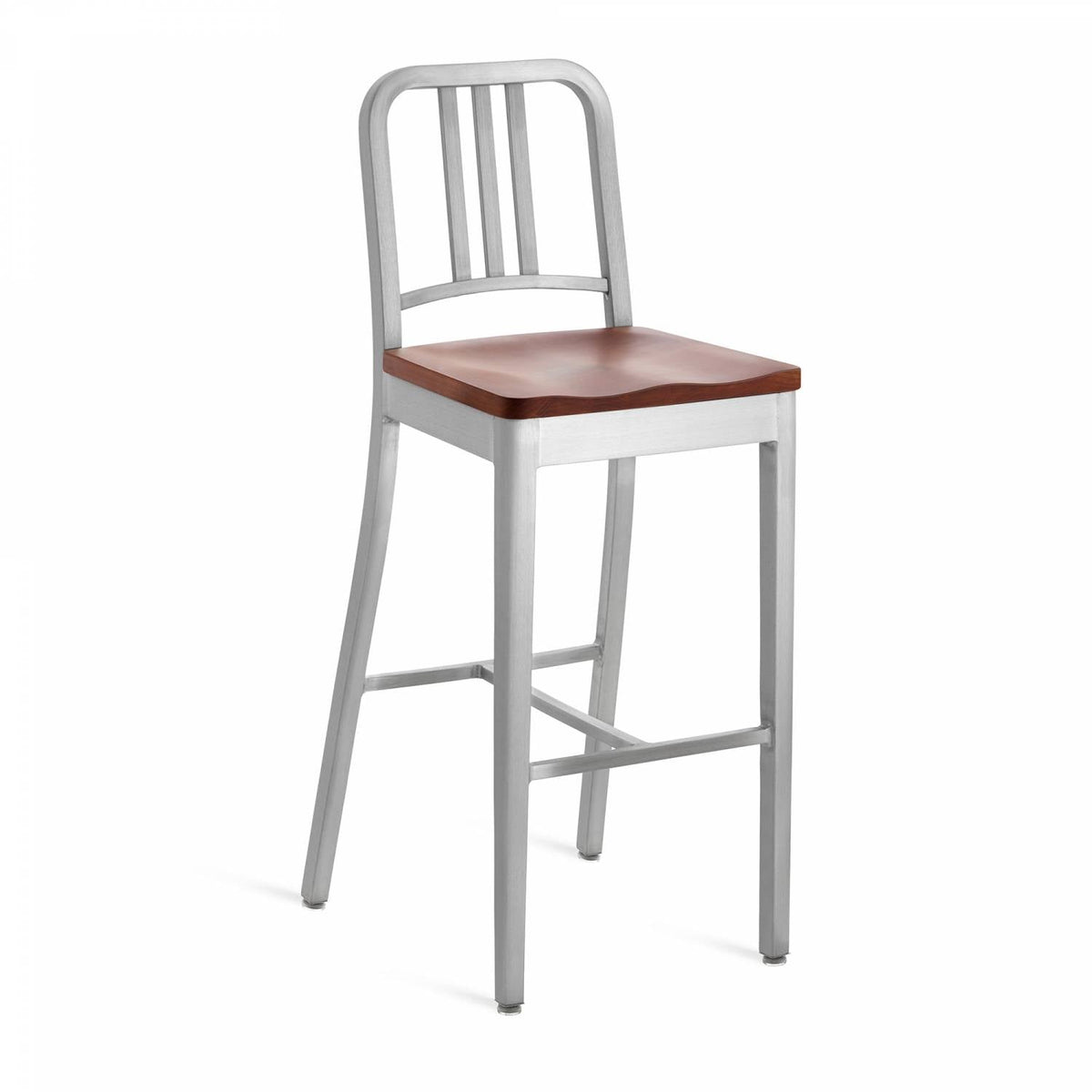 Emeco Navy Barstool With Wood Seat - 1104 30 CHERRY