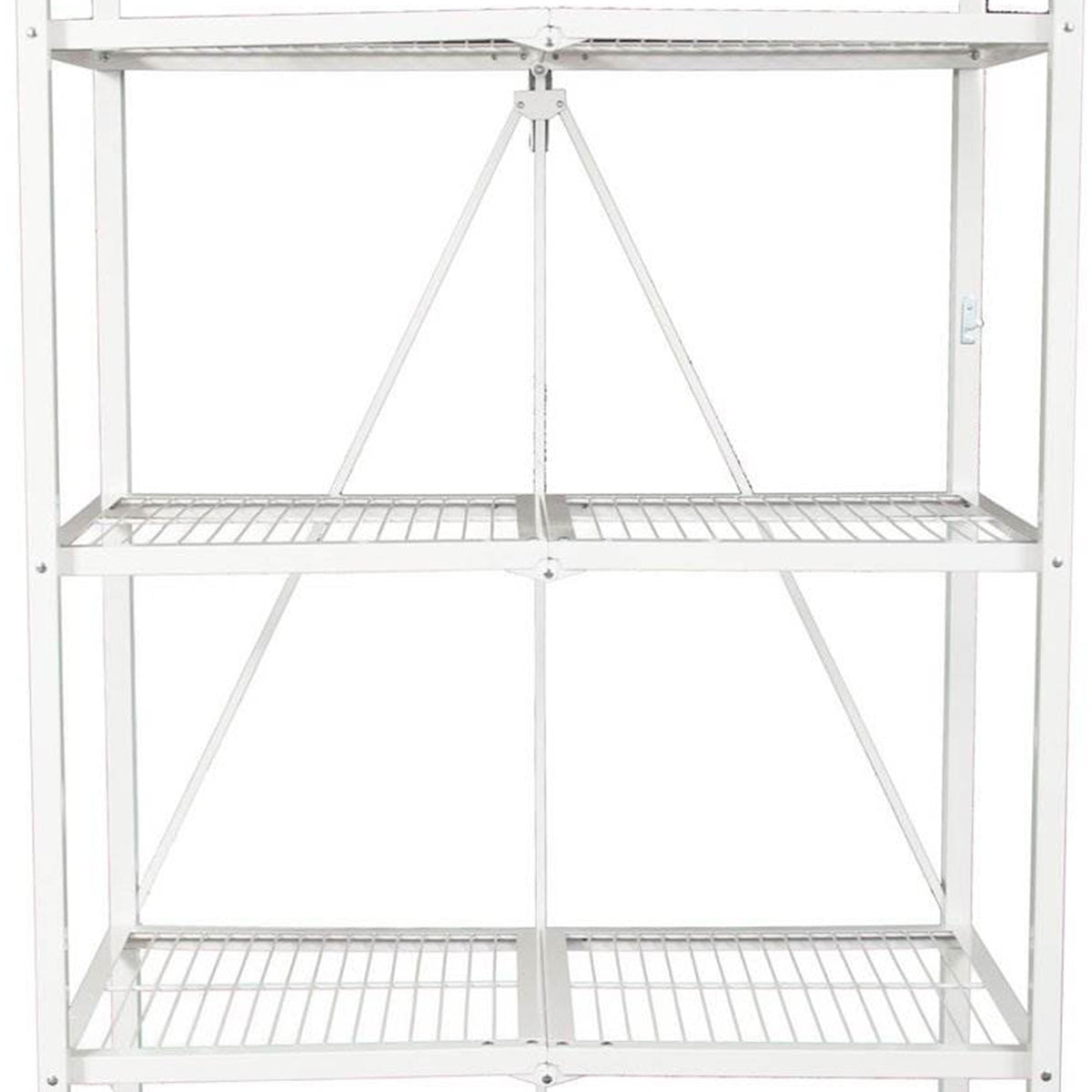 Origami 2 Pack Large Wheeled 5-Shelf Folding Steel Wire Shelving Rack, White - 415233