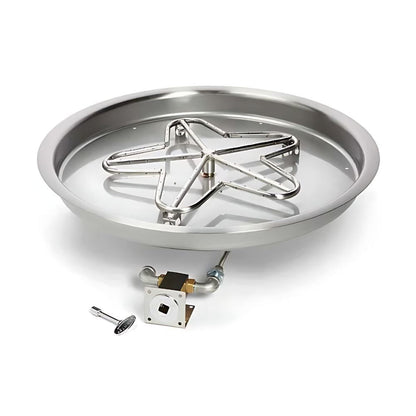 24" Square Flat Pan, Battery Operated Push Button Ignition Kit - PENTA24-FPK-SQ-NG