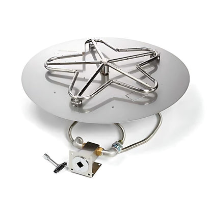 30″ Match Lit Fire Pit Kit with Penta Burner - PENTA30MLFPK-FLEX-NG