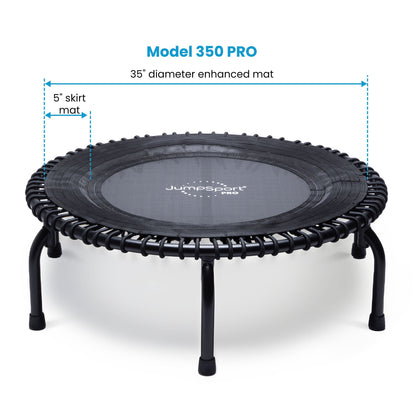 Disc-O-Bed JumpSport 350 PRO Indoor Lightweight 39" Fitness Trampoline w/4 Videos - 411439