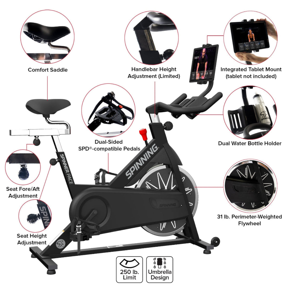 Spinning Spin Bikes Spinning Pace Connected Spinner Home Bike - 10-023