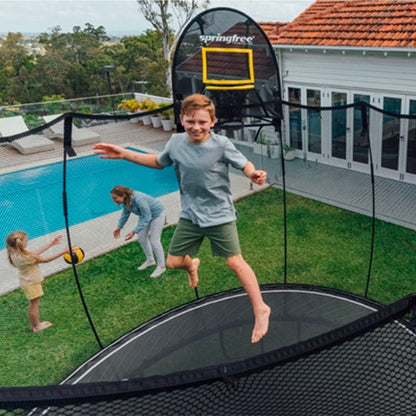 Springfree Trampoline Kids Outdoor Large Oval 8 x 13' Trampoline with Enclosure - 212963