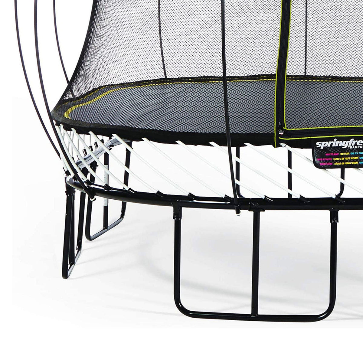 Springfree Outdoor Square 11 Foot Trampoline, Enclosure, Hoop Game, and Ladder - 215879