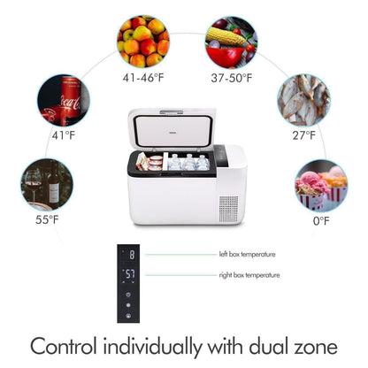 ICECO21QT GO20 Dual Zone 12V Car Fridge with Magnetic Power Bank - GO20G-magnetic-battery