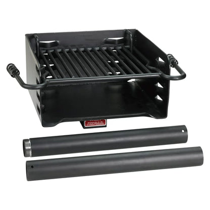 Pilot Rock H-16 B6X2 Park Style Outdoor BBQ Charcoal Grill w/ Swivel, 2 Pack - 415871