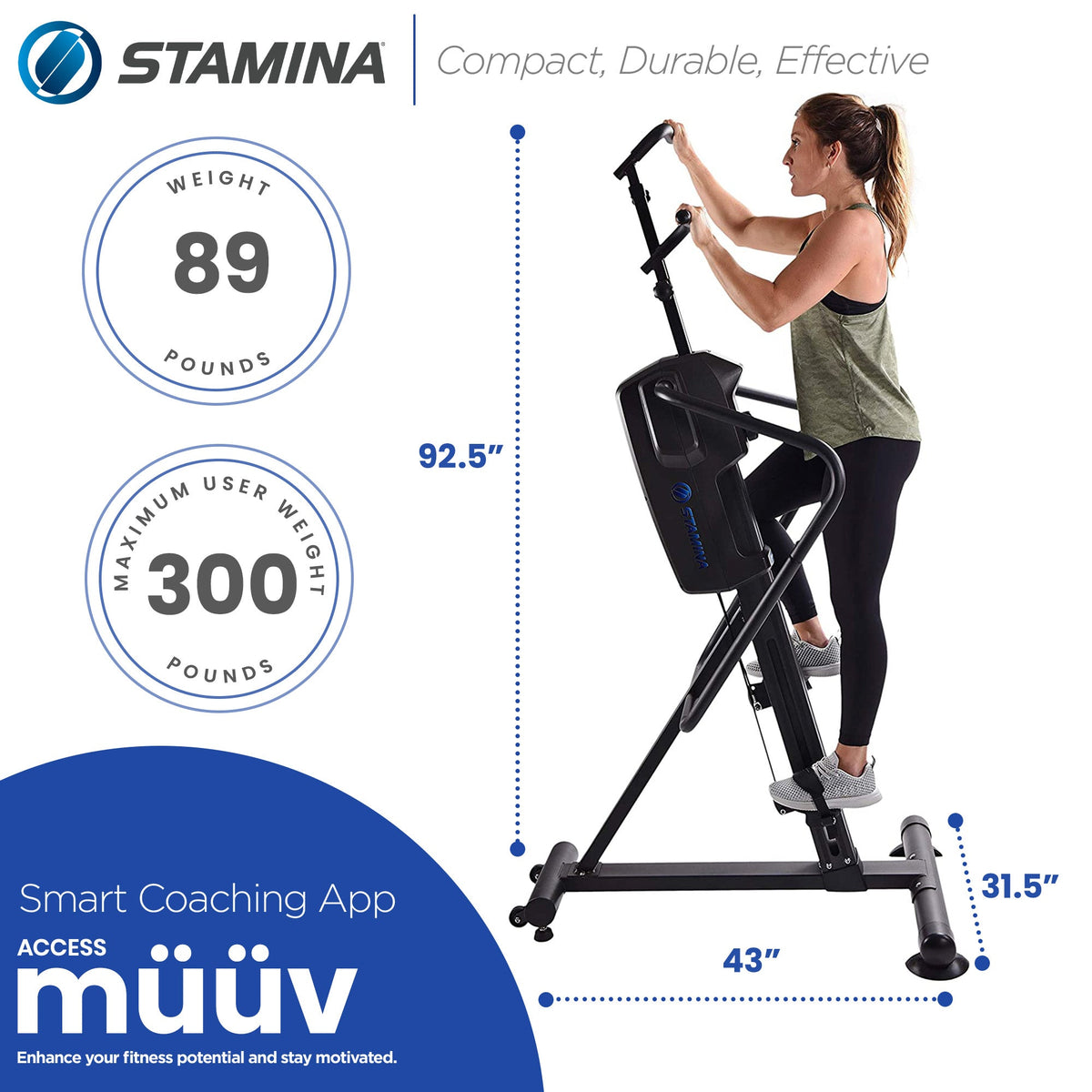 Stamina Products 55-2125 Cardio Climber Home Workout Fitness Exercise Machine - 271214