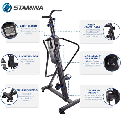 Stamina Products 55-2125 Cardio Climber Home Workout Fitness Exercise Machine - 271214