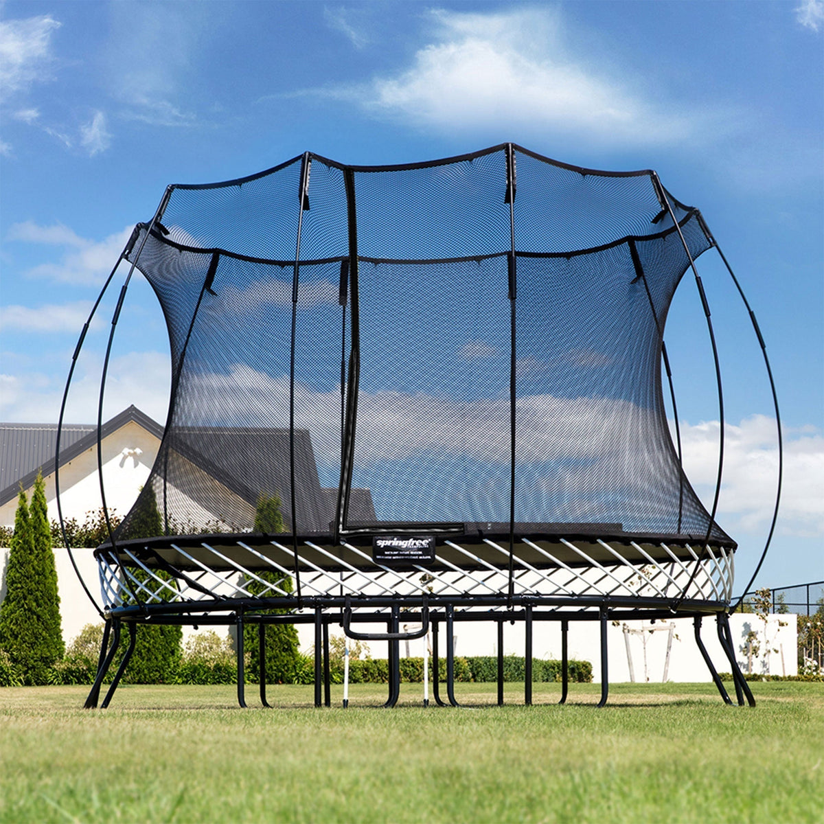 Springfree Trampoline Kids Oval 8 x 11Ft Trampoline & FlexrStep V2 Safety Ladder - 299723