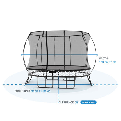 Springfree Trampoline Kids Oval 8 x 13Ft Trampoline & FlexrStep V2 Safety Ladder - 299727