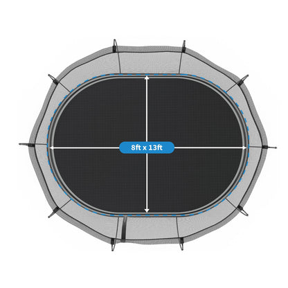 Springfree Trampoline Kids Oval 8 x 13Ft Trampoline & FlexrStep V2 Safety Ladder - 299727
