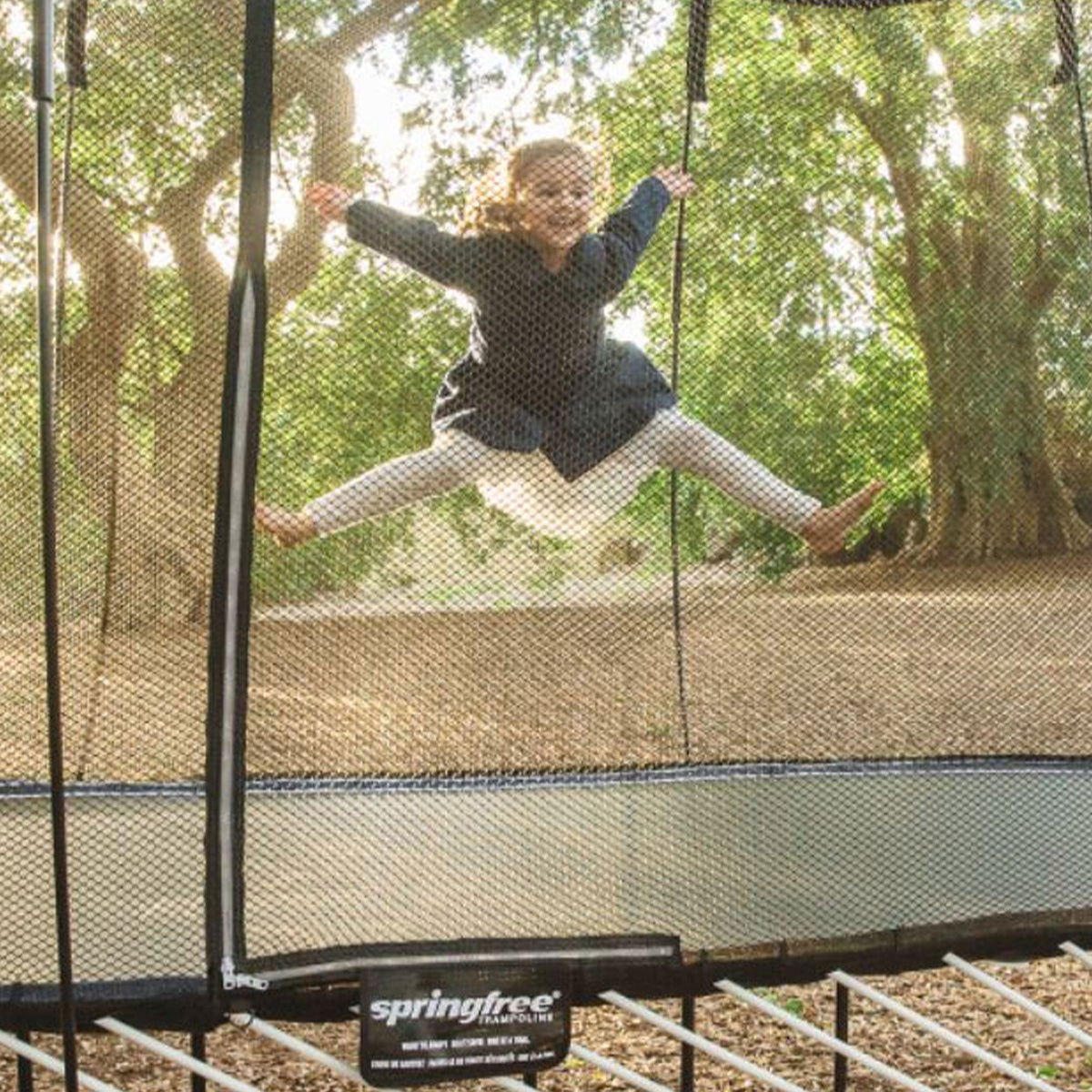 Springfree Trampoline Kids Oval 8 x 13Ft Trampoline & FlexrStep V2 Safety Ladder - 299727