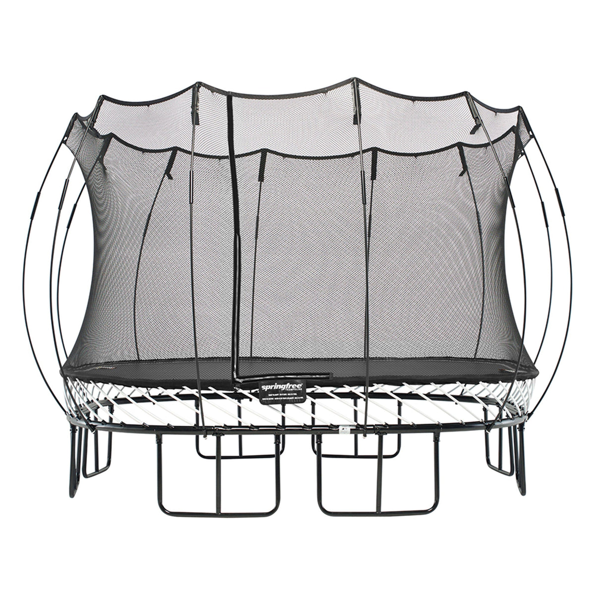 Springfree Trampoline Kids Square 11 Foot Trampoline & FlexrHoop Basketball Game - 299774